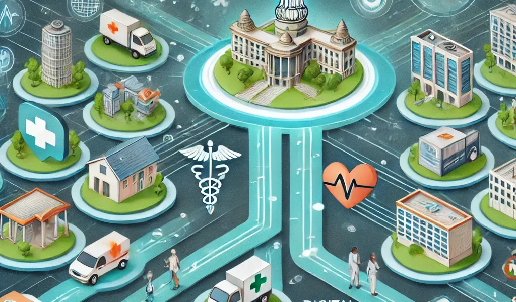 futuristic-concept-illustration-depicting-the-future-roadmap-of-PM-JAY-Pradhan-Mantri-Jan-Arogya-Yojana-in-2025-and-beyond